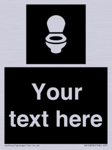 Custom information: black panel wc toilet